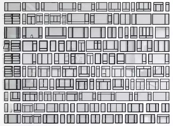 Window Full Set Bundle 05 3D model