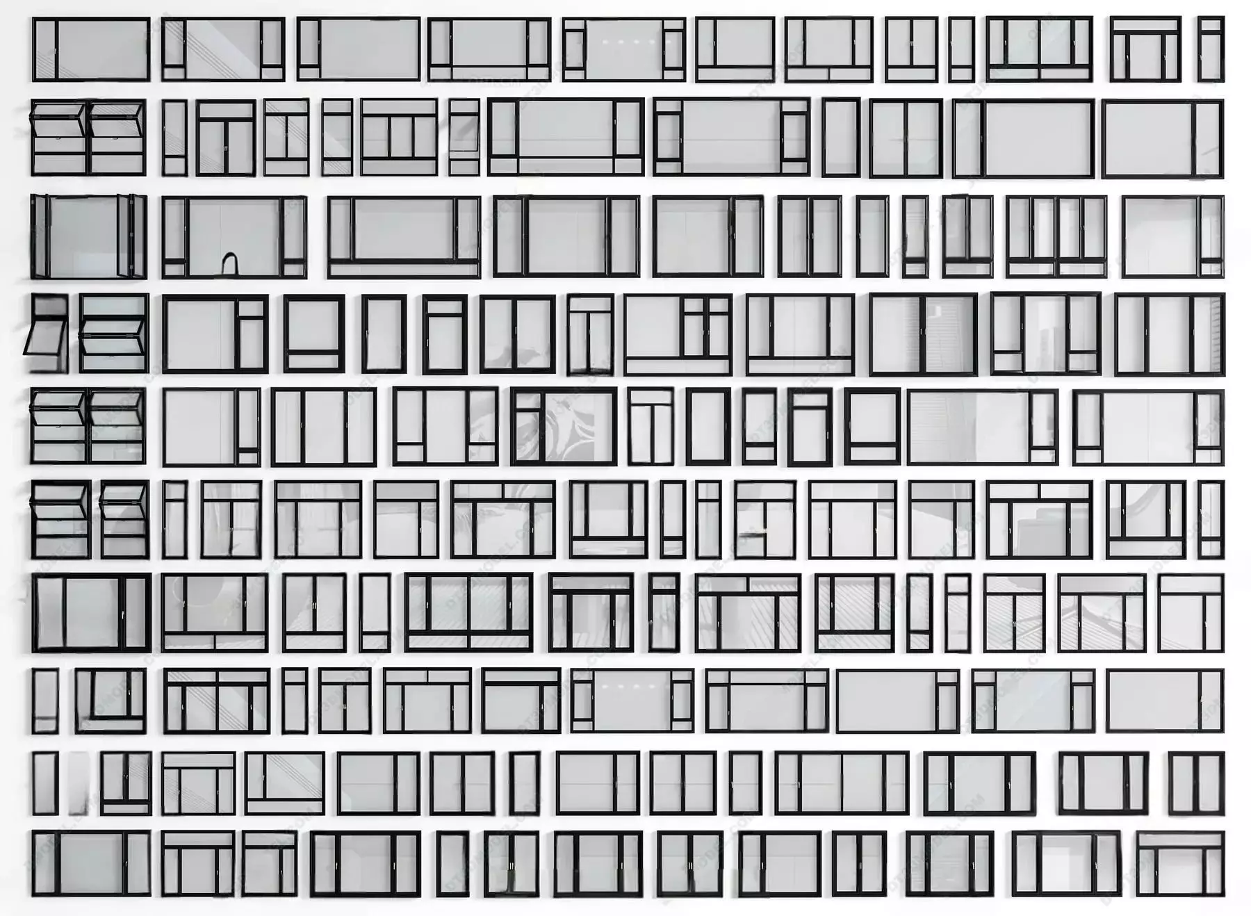 Window Full Set Bundle 05 3D model_0