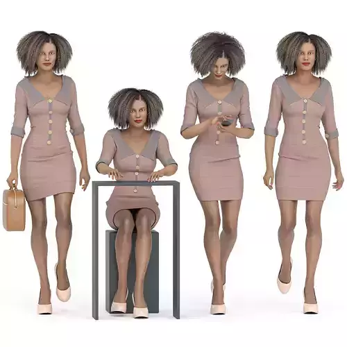 Official Woman in 04 Poses 03