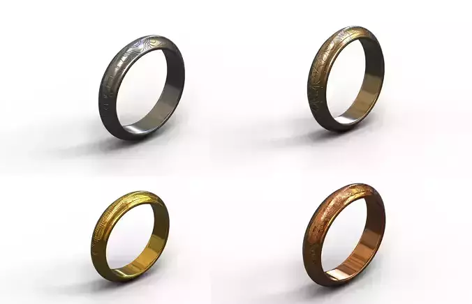 High-Quality 3D Ring Model Pack 4
