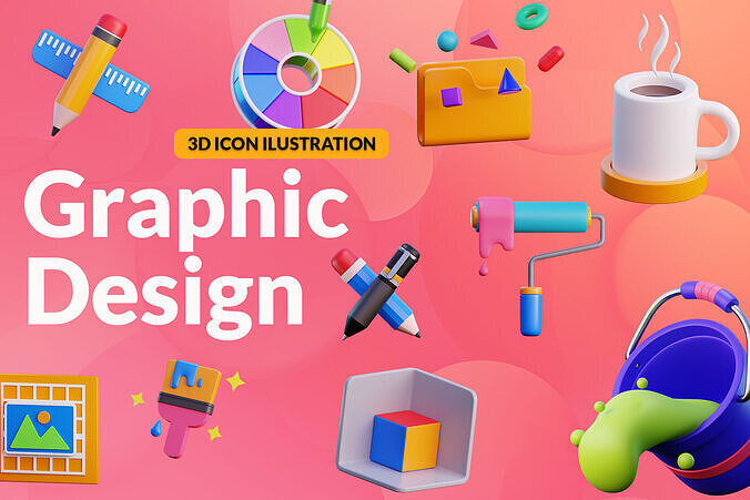 Design Graphic Illustration 3D model