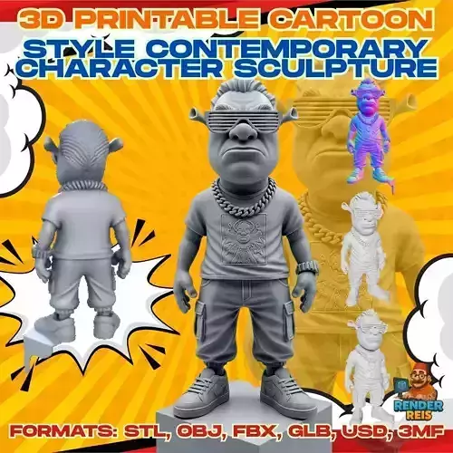 3D Printable Urban Shrek 