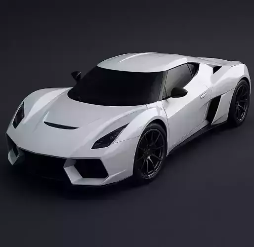 Futuristic Concept Sports Car 3D Model 