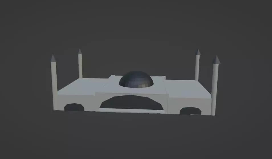 Low Poly Mosque 3D Model Islamic Architecture Low-poly 3D model_0