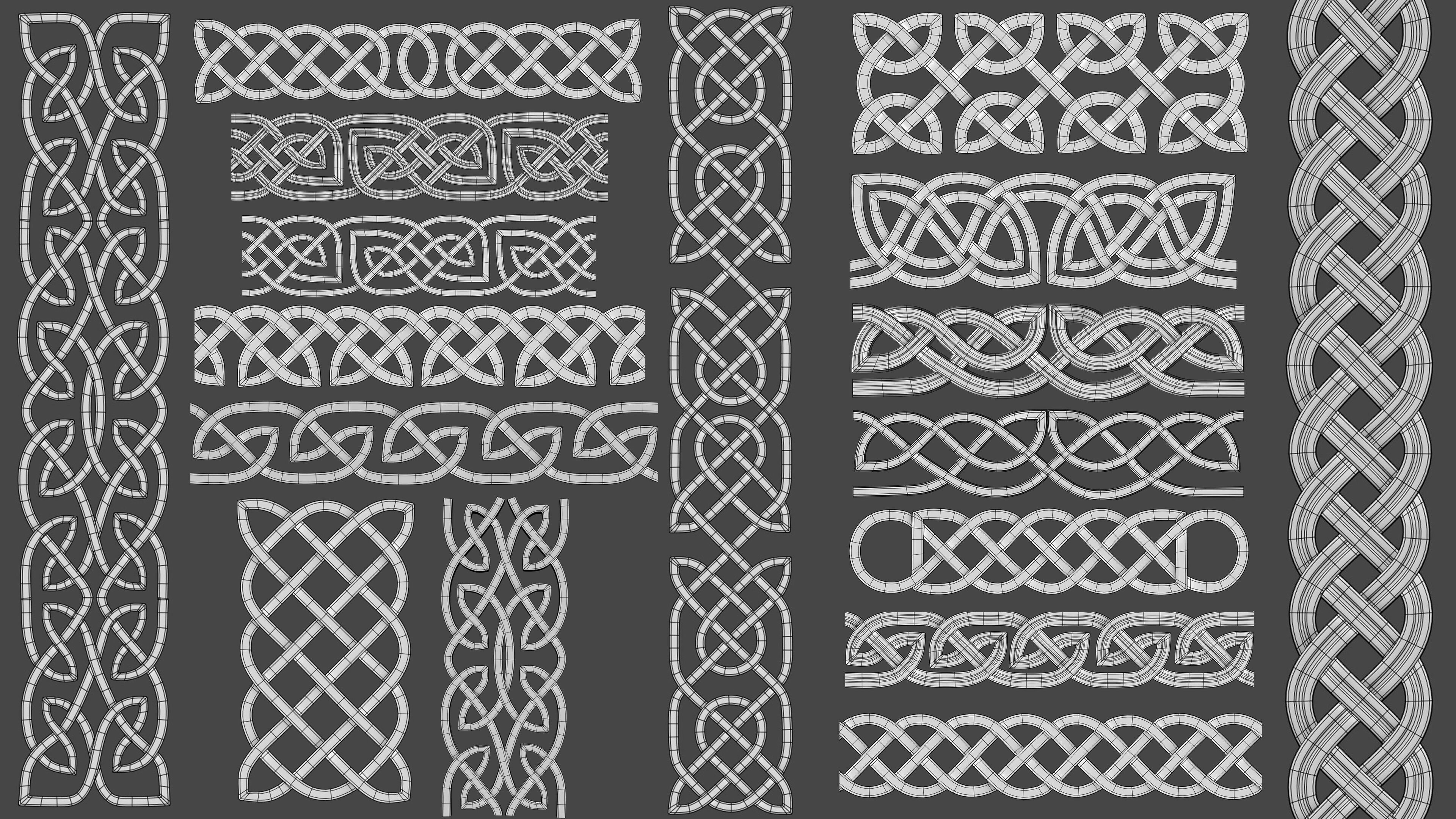 ARCHITECTURAL KITBASH CELTIC Low-poly 3D model_9