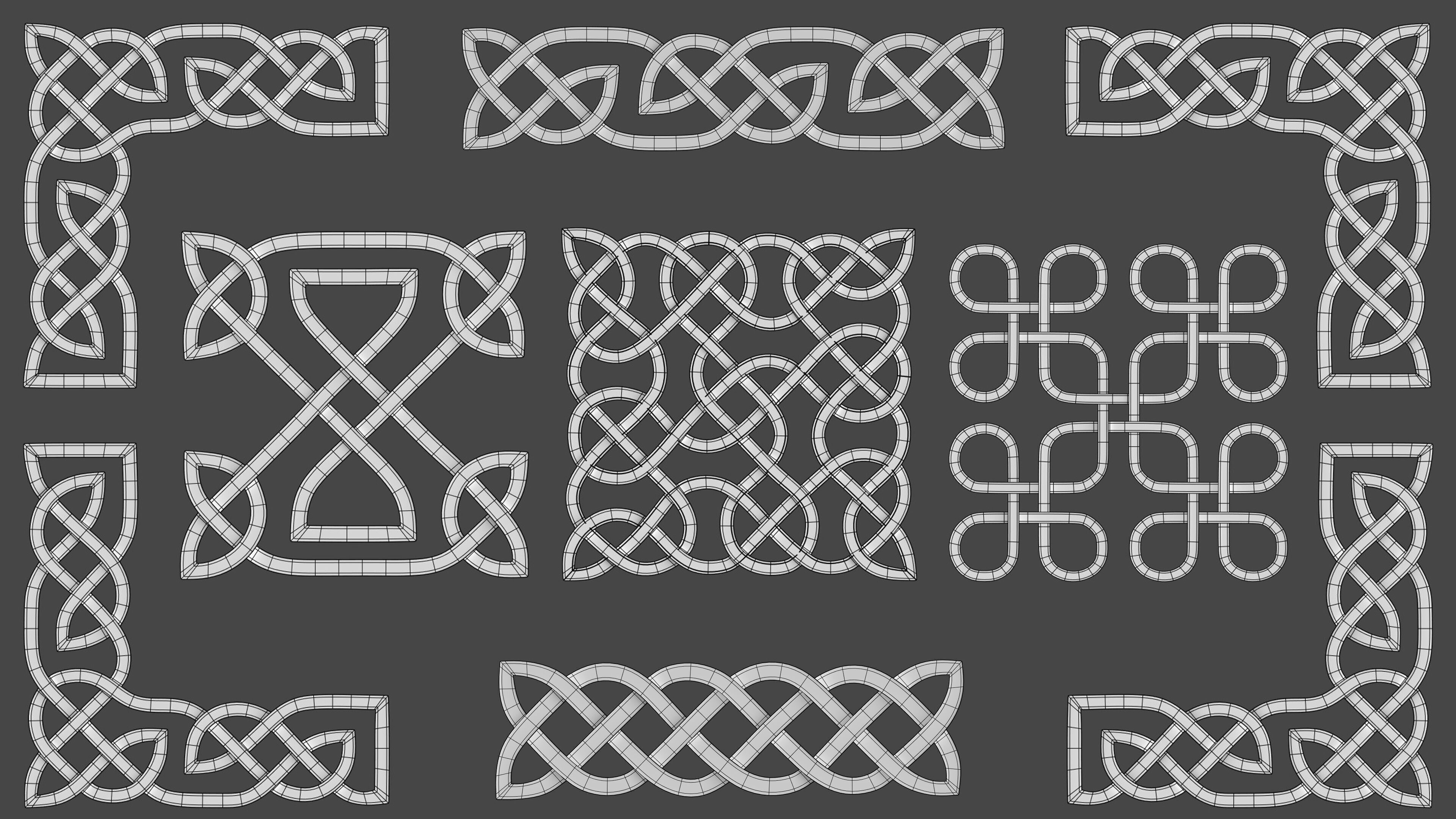 ARCHITECTURAL KITBASH CELTIC Low-poly 3D model_7