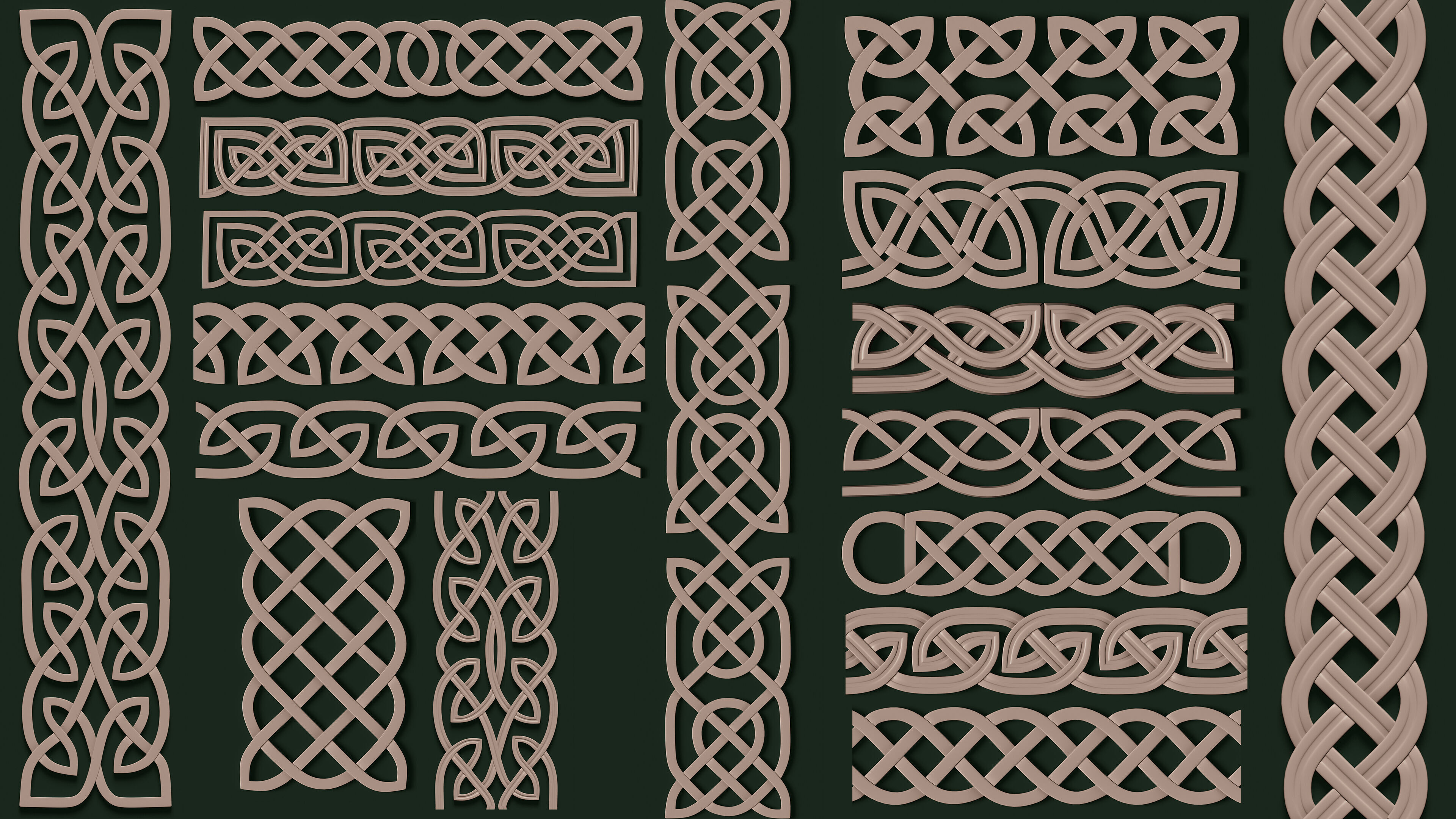 ARCHITECTURAL KITBASH CELTIC Low-poly 3D model_5