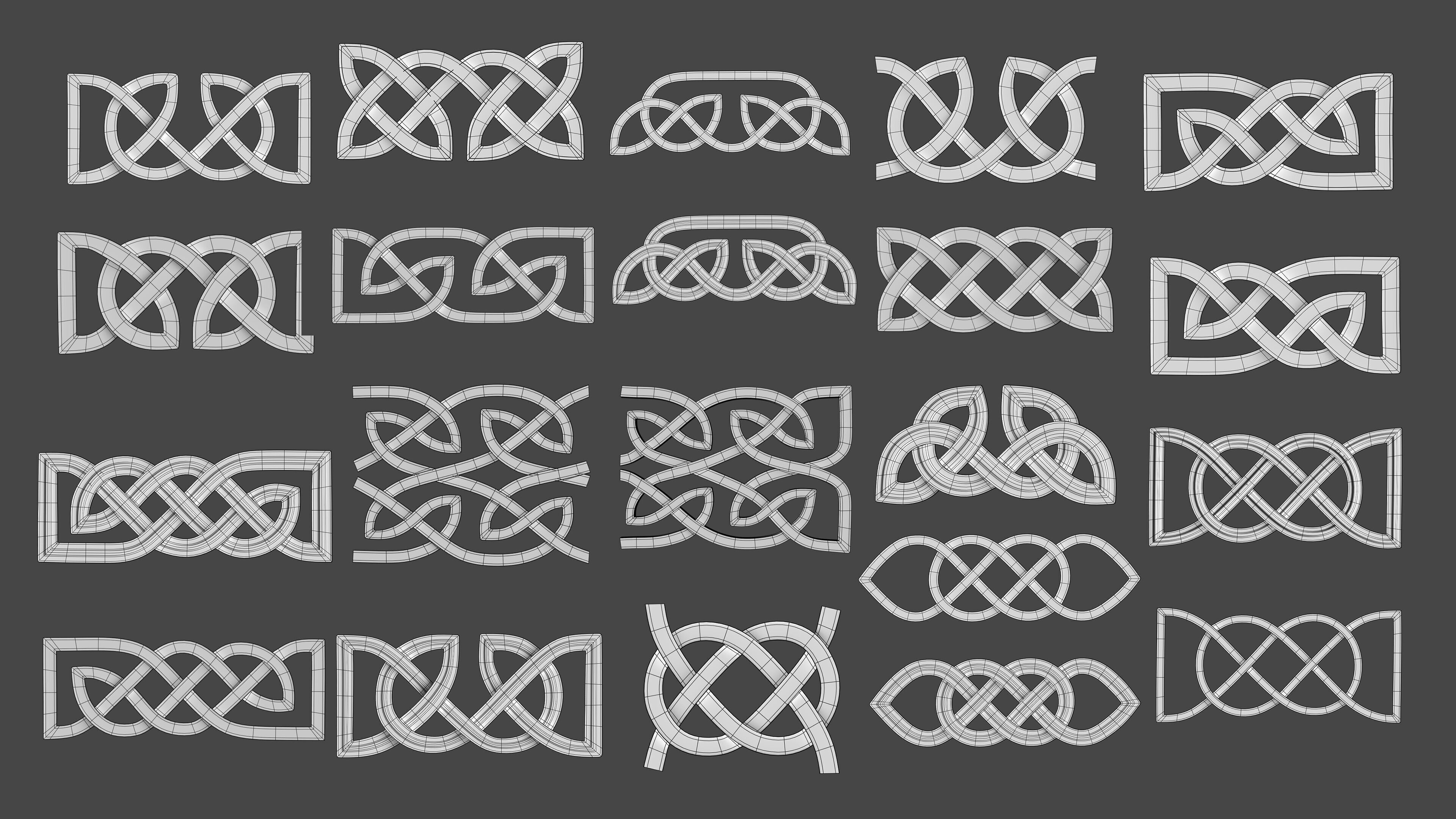 ARCHITECTURAL KITBASH CELTIC Low-poly 3D model_8