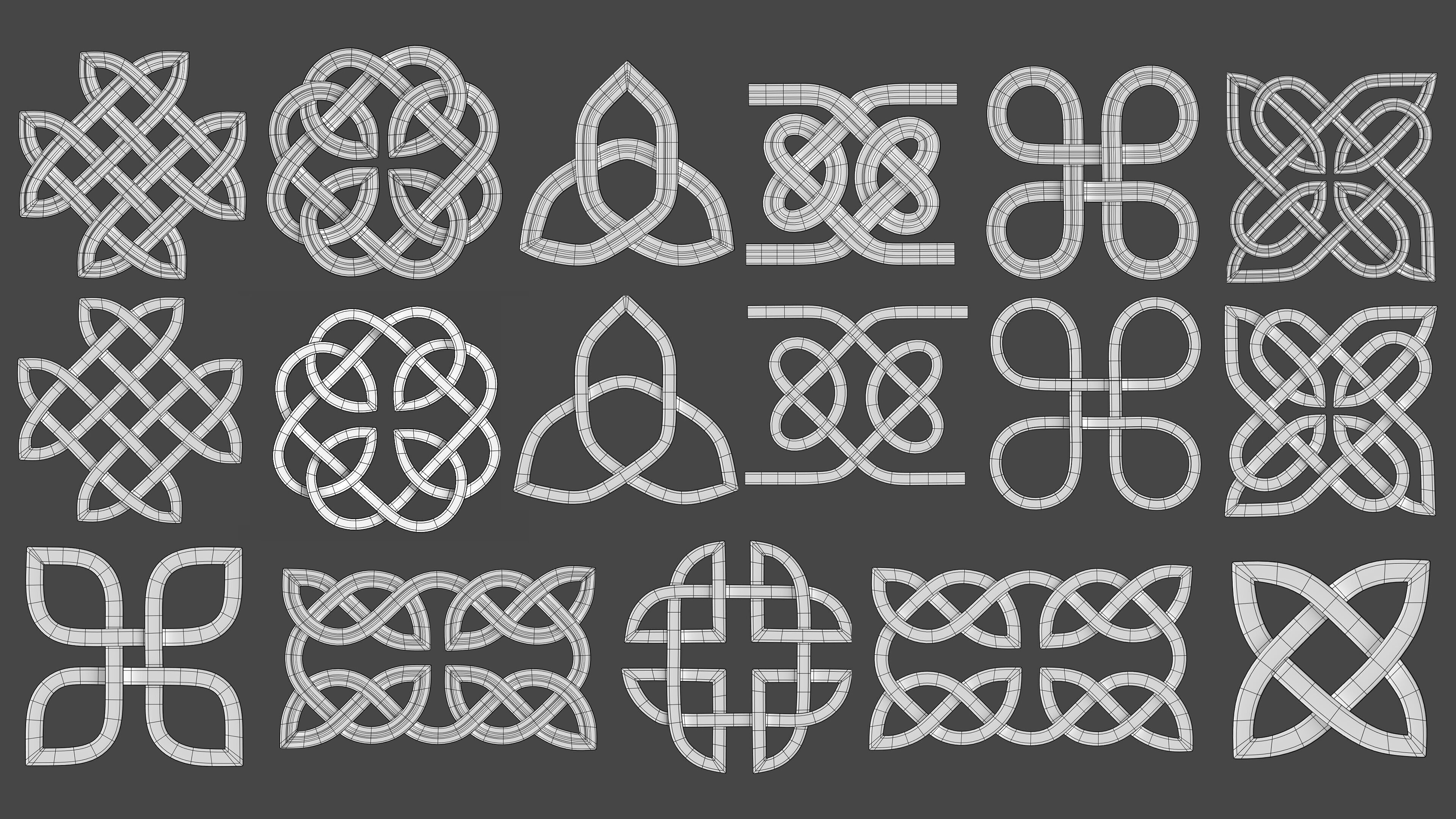 ARCHITECTURAL KITBASH CELTIC Low-poly 3D model_6