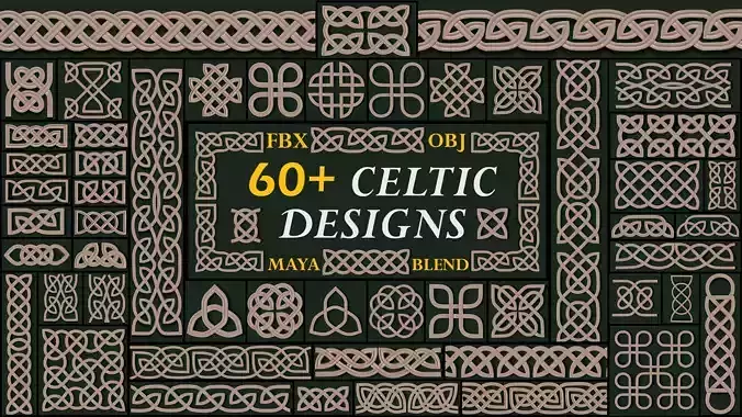 ARCHITECTURAL KITBASH CELTIC Low-poly 3D model