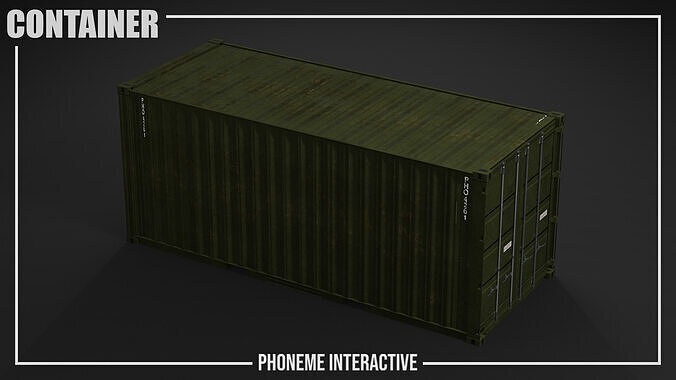 Shipping Container - Game Ready Low Poly 4K Prop with LODs Low-poly 3D model