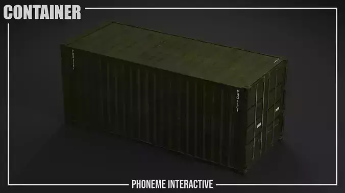 Shipping Container - Game Ready Low Poly 4K Prop with LODs