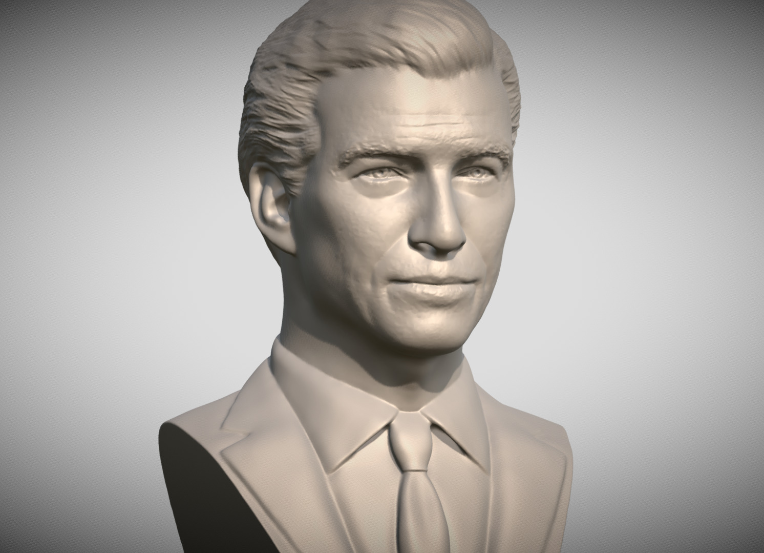 James Bond Pierce Brosnan bust 3D print model_9