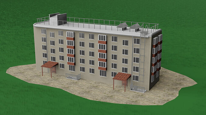 Building Free low-poly 3D model