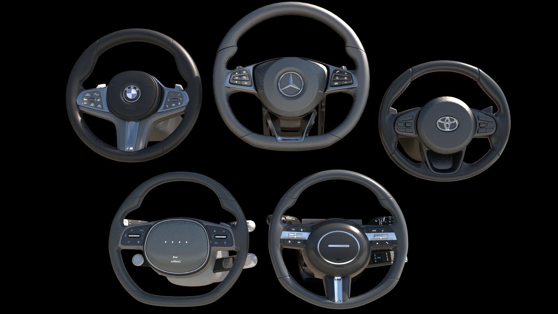 6 Highly detailed CAR Sedan Interior Bundle-unreal-vray-redshift 3D model_4