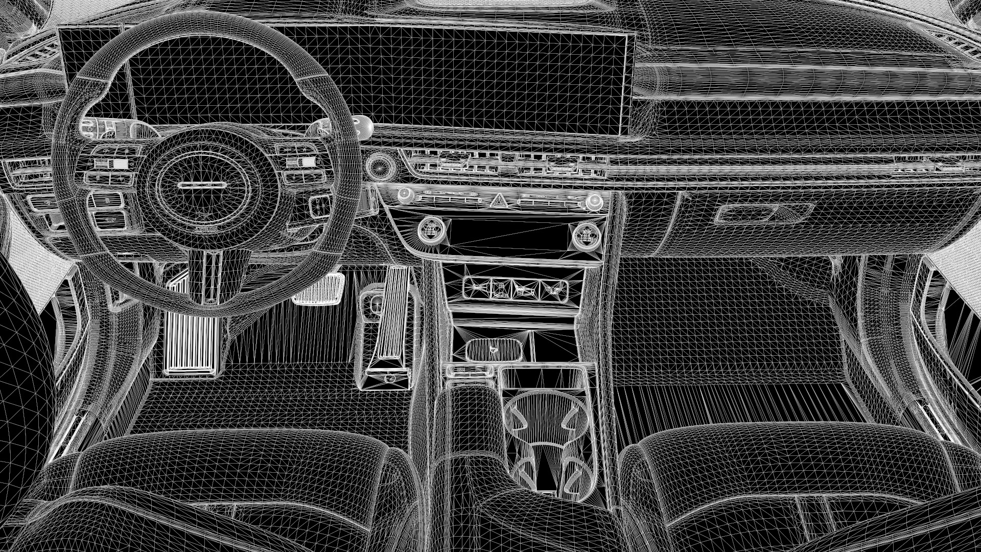 6 Highly detailed CAR Sedan Interior Bundle-unreal-vray-redshift 3D model_30