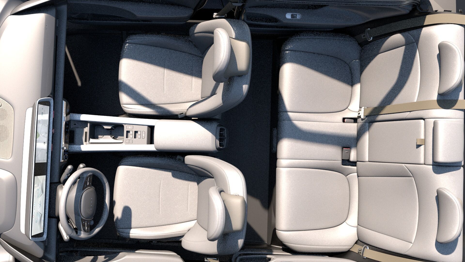 6 Highly detailed CAR Sedan Interior Bundle-unreal-vray-redshift 3D model_21