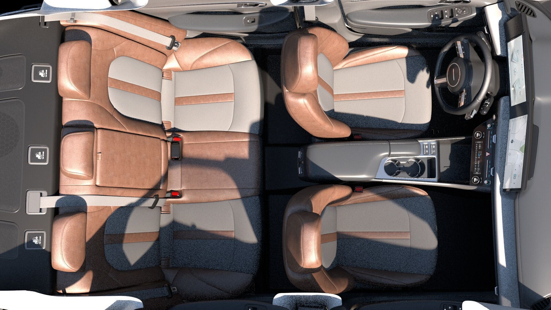 6 Highly detailed CAR Sedan Interior Bundle-unreal-vray-redshift 3D model_19