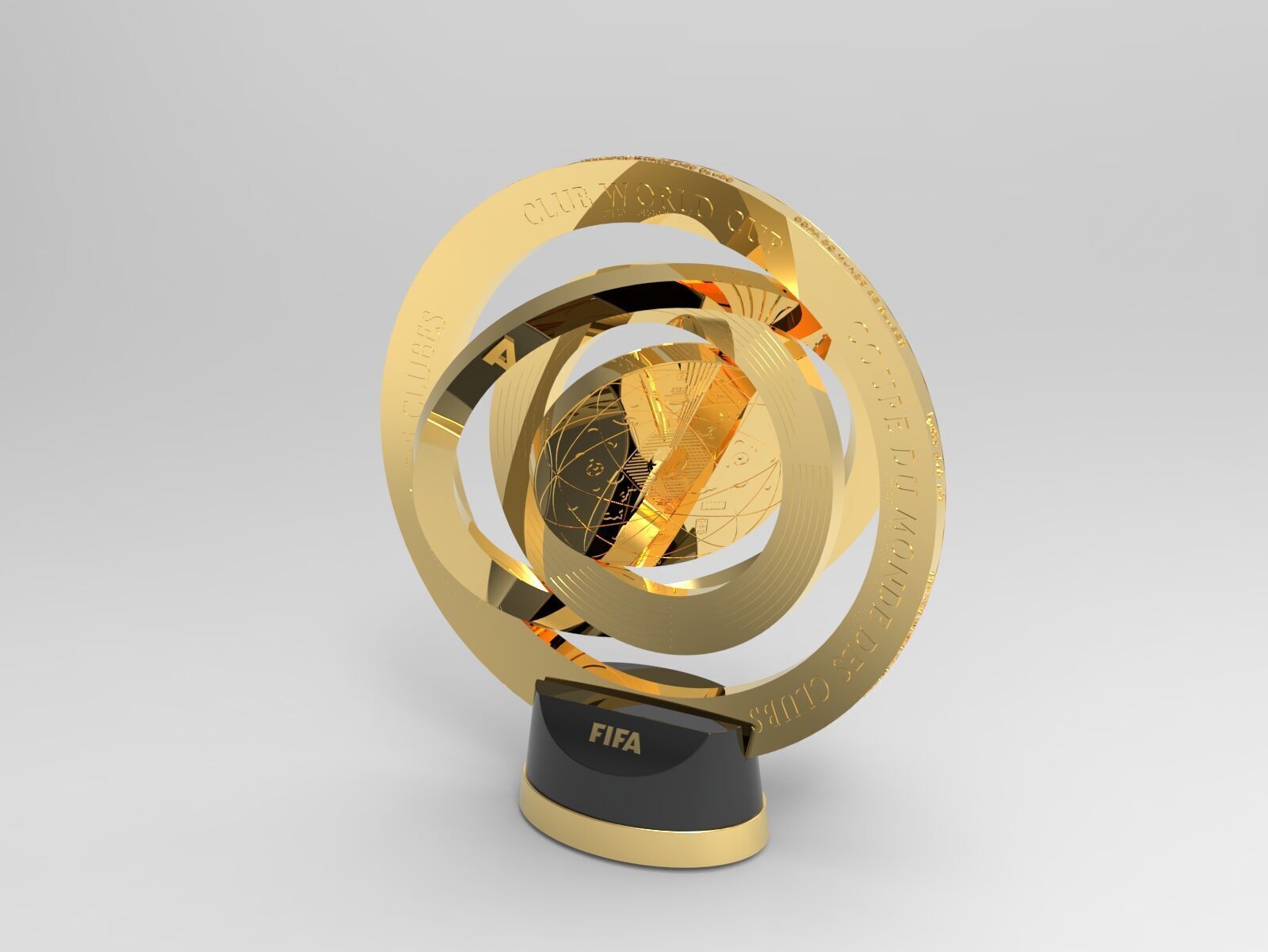 FIFA Club World Cup USA 2025 Trophy High-Detail 3D Model 3D model 3D ...