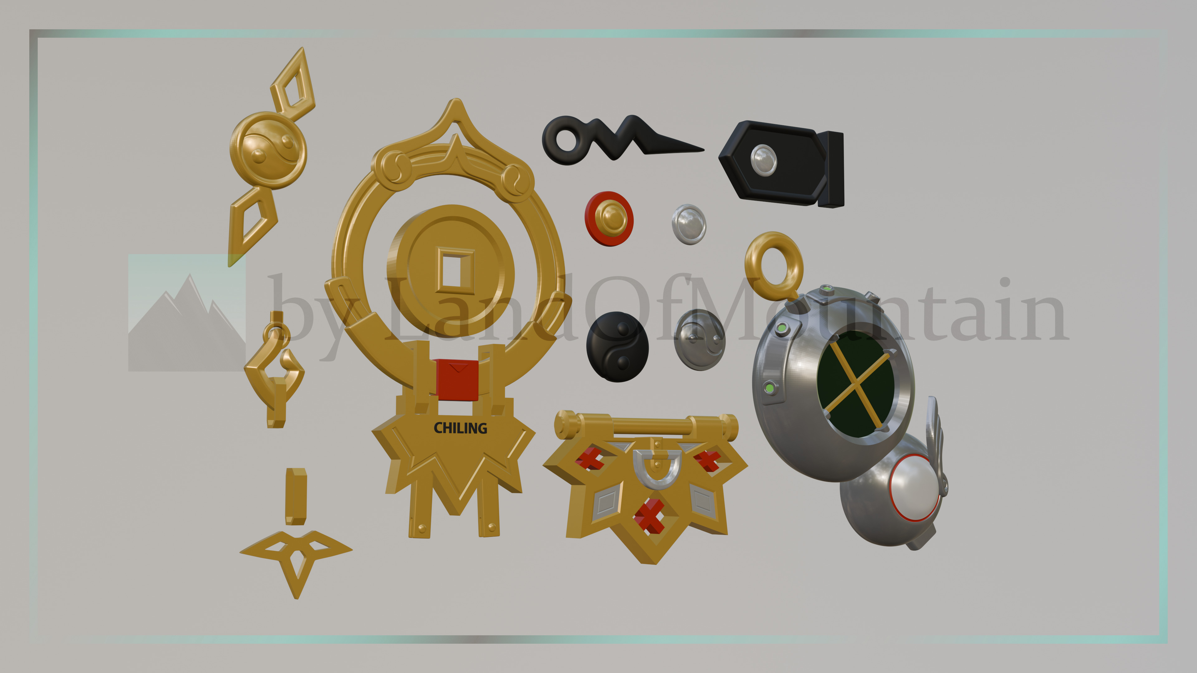 Zenless Zone Zero - Yixuan Accessories 3D model 3D printable