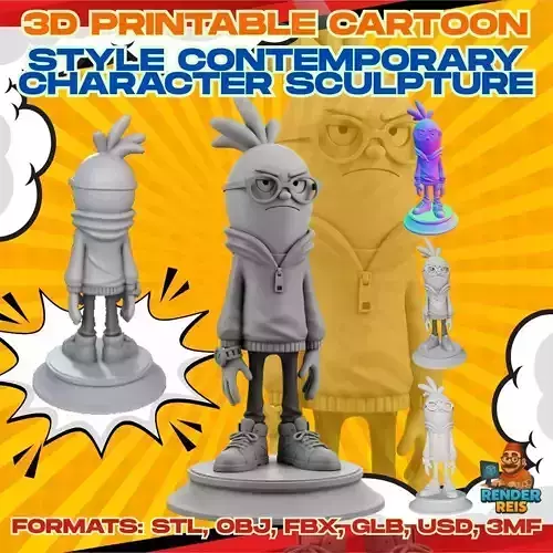 3D Printable Rebel Chicken Little Figure 