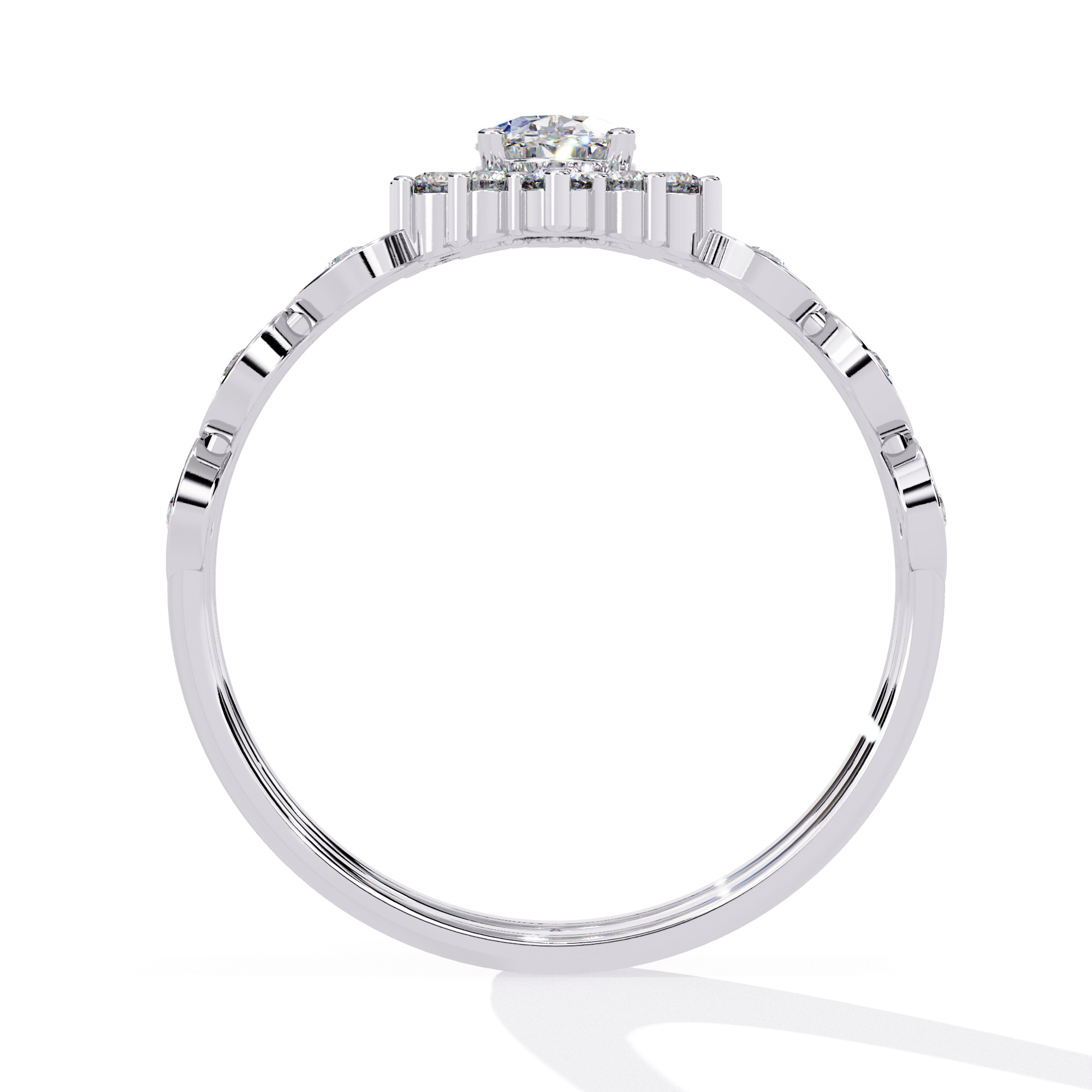 ROUND DIAMOND RING -CAD-038 3D model_6