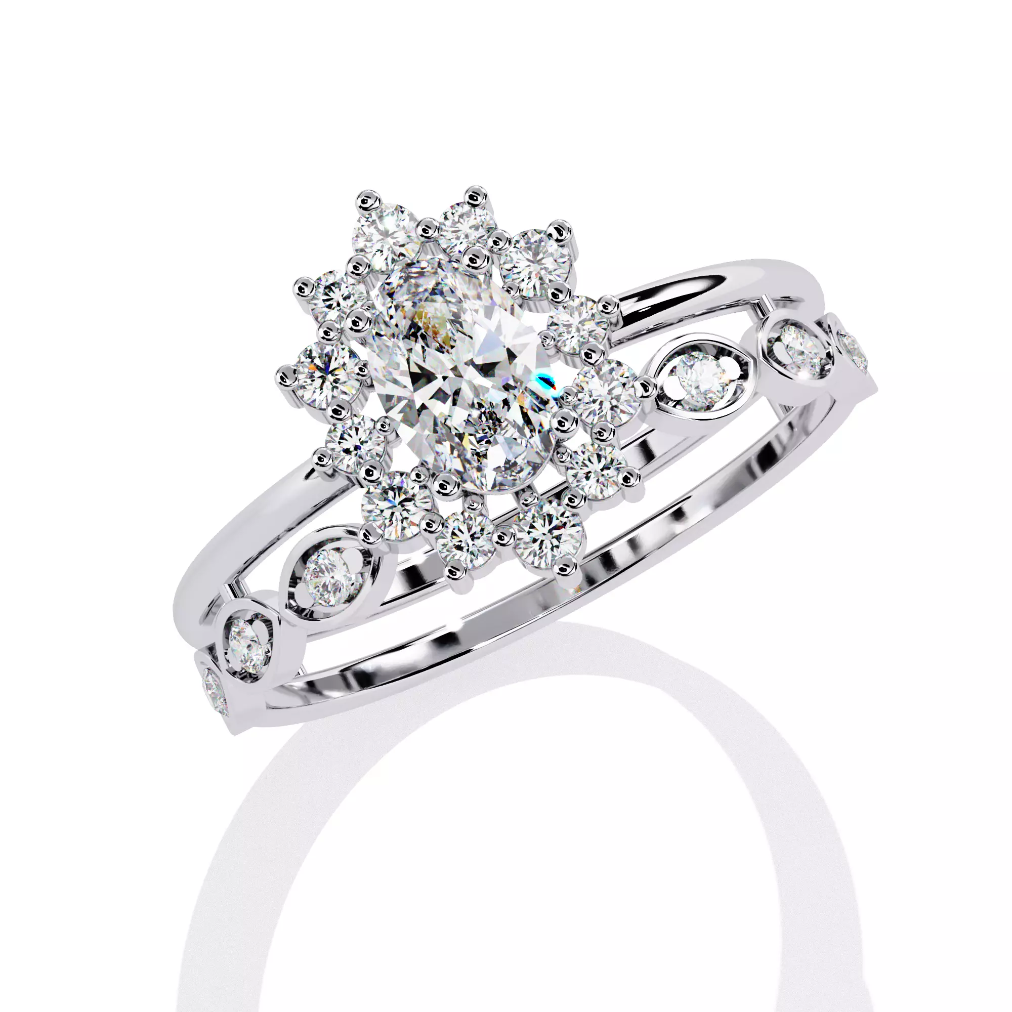 ROUND DIAMOND RING -CAD-038 3D model_0
