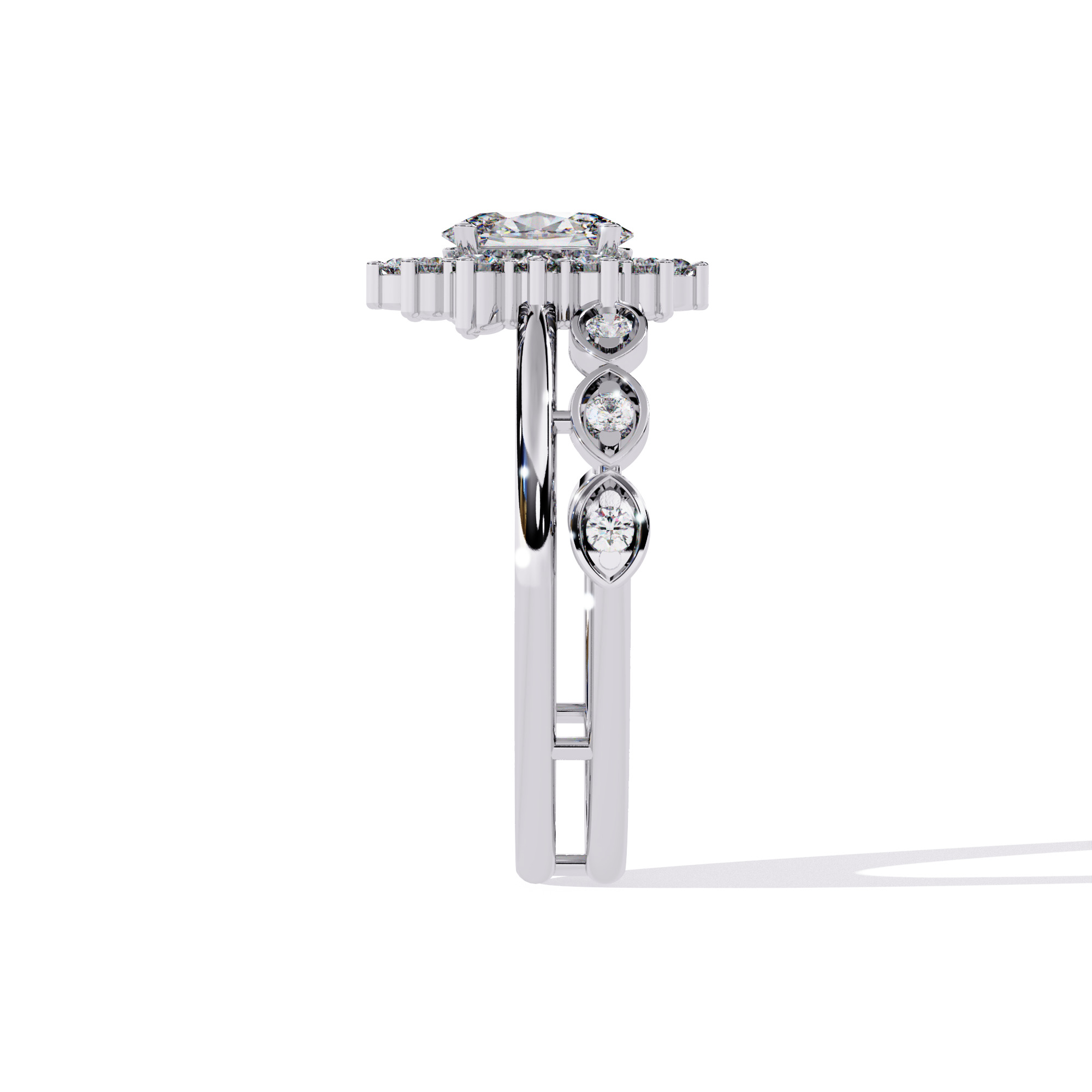 ROUND DIAMOND RING -CAD-038 3D model_9