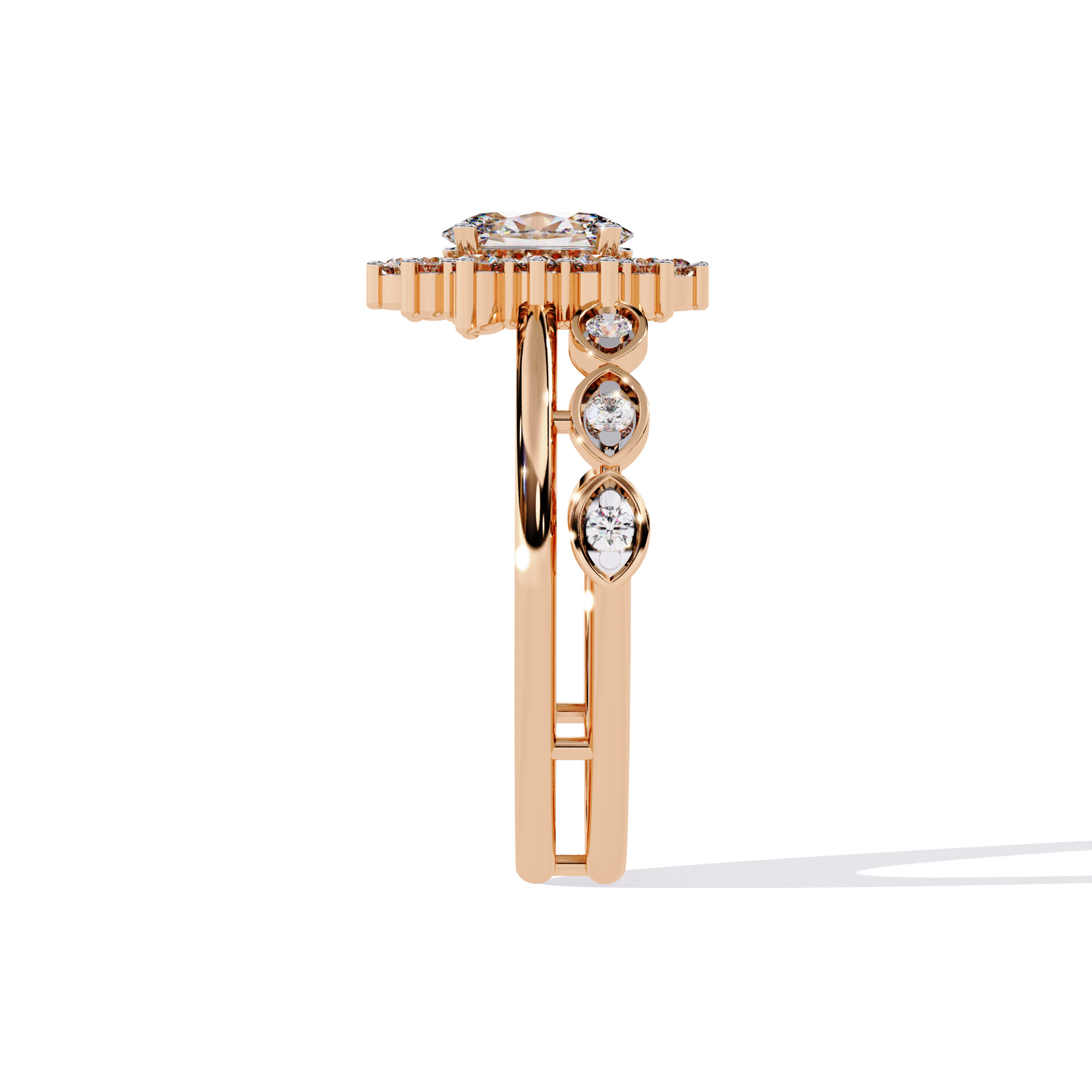 ROUND DIAMOND RING -CAD-038 3D model_11