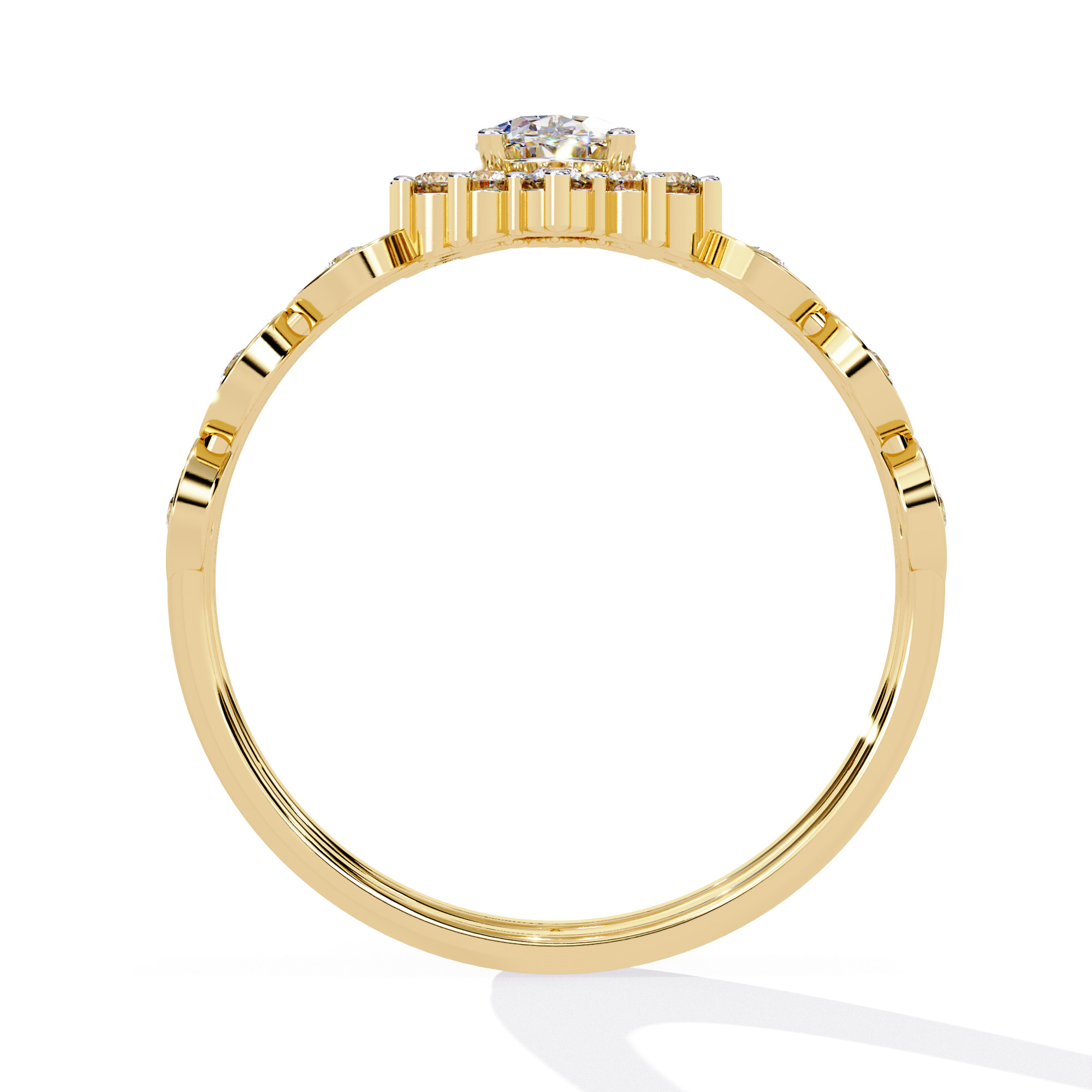 ROUND DIAMOND RING -CAD-038 3D model_7