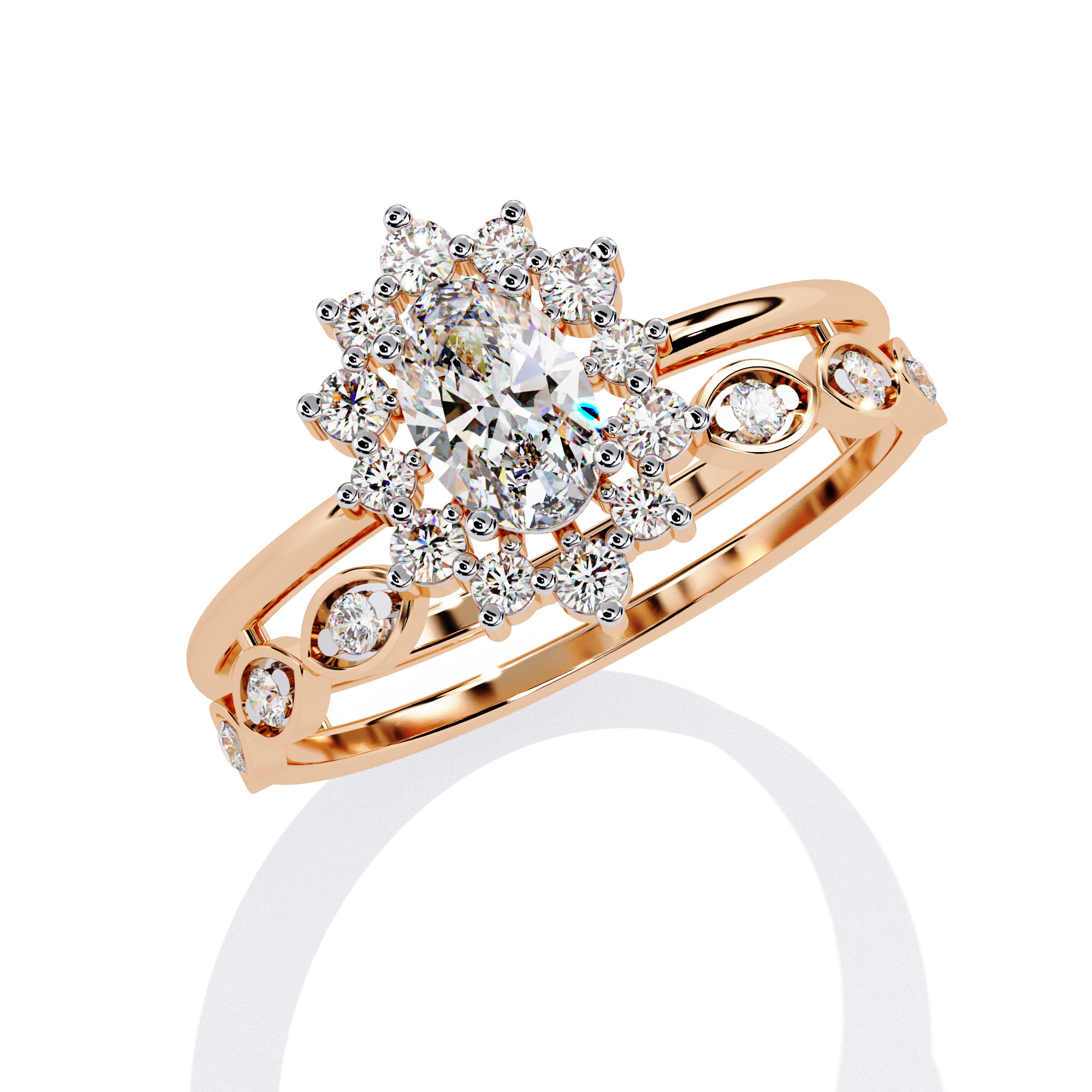 ROUND DIAMOND RING -CAD-038 3D model_2