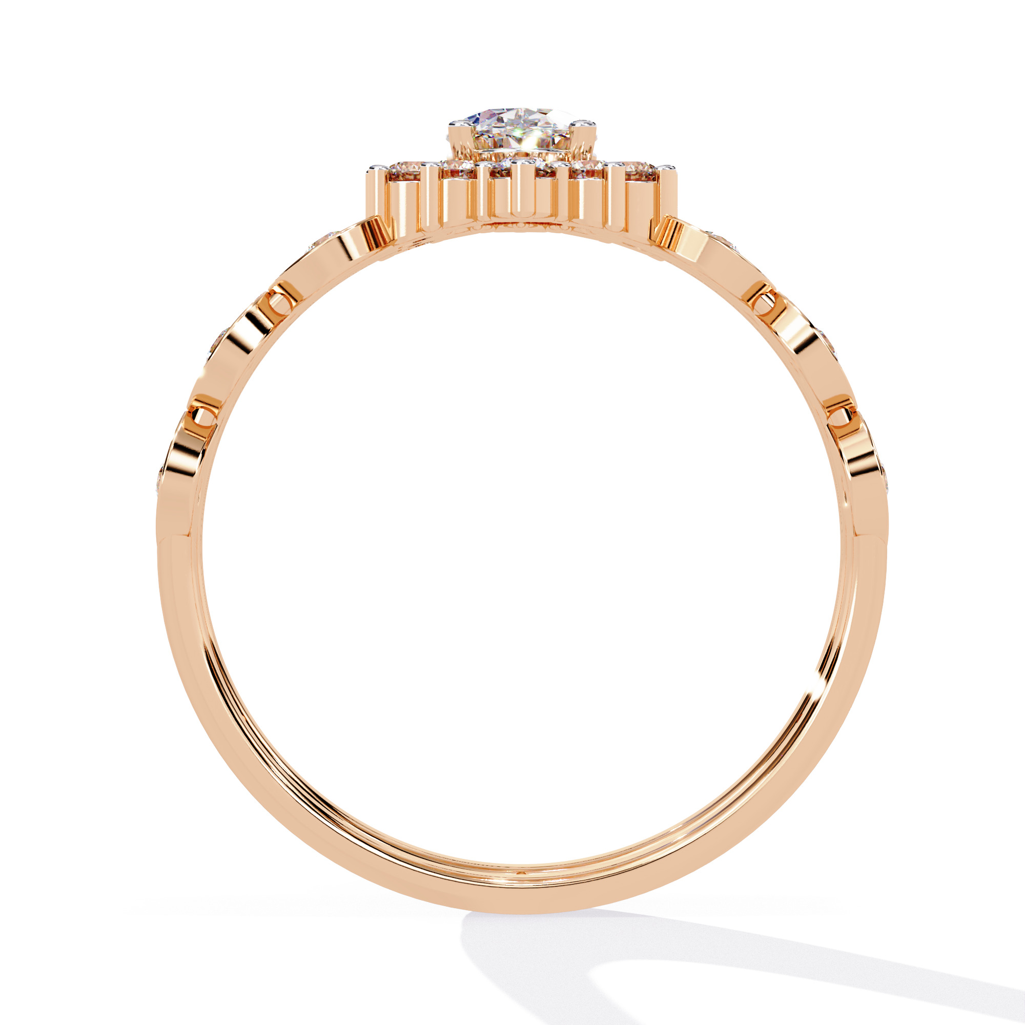 ROUND DIAMOND RING -CAD-038 3D model_8