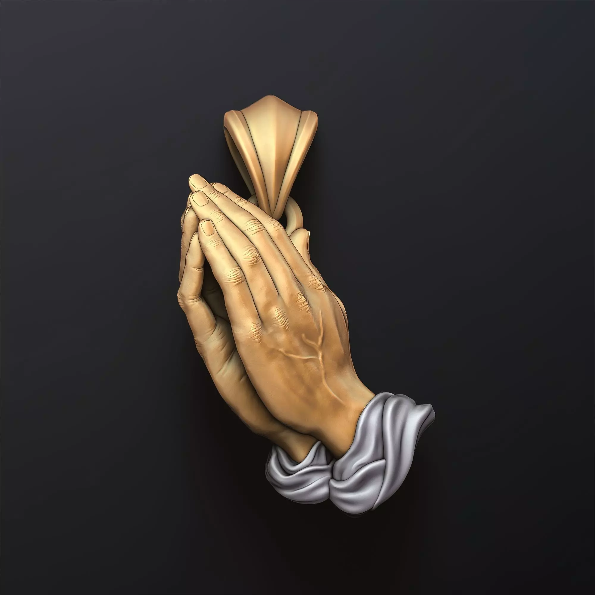 Praying Hands Pendant 3D print model