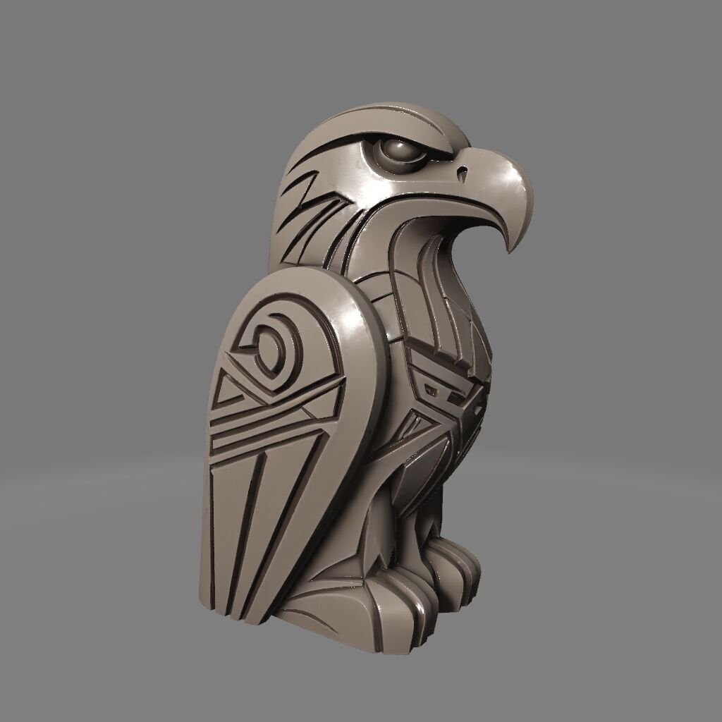 Totem Eagle Guardian of the Sky 3D print model_1