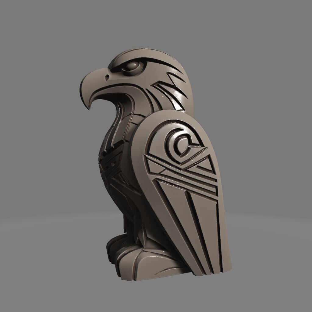 Totem Eagle Guardian of the Sky 3D print model_3