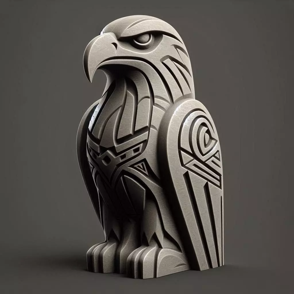 Totem Eagle Guardian of the Sky 3D print model_0