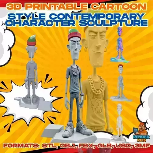 3D Printable Modern Urban Youth Figure