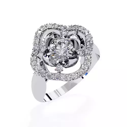 ROUND  DIAMOND RING -CAD-040