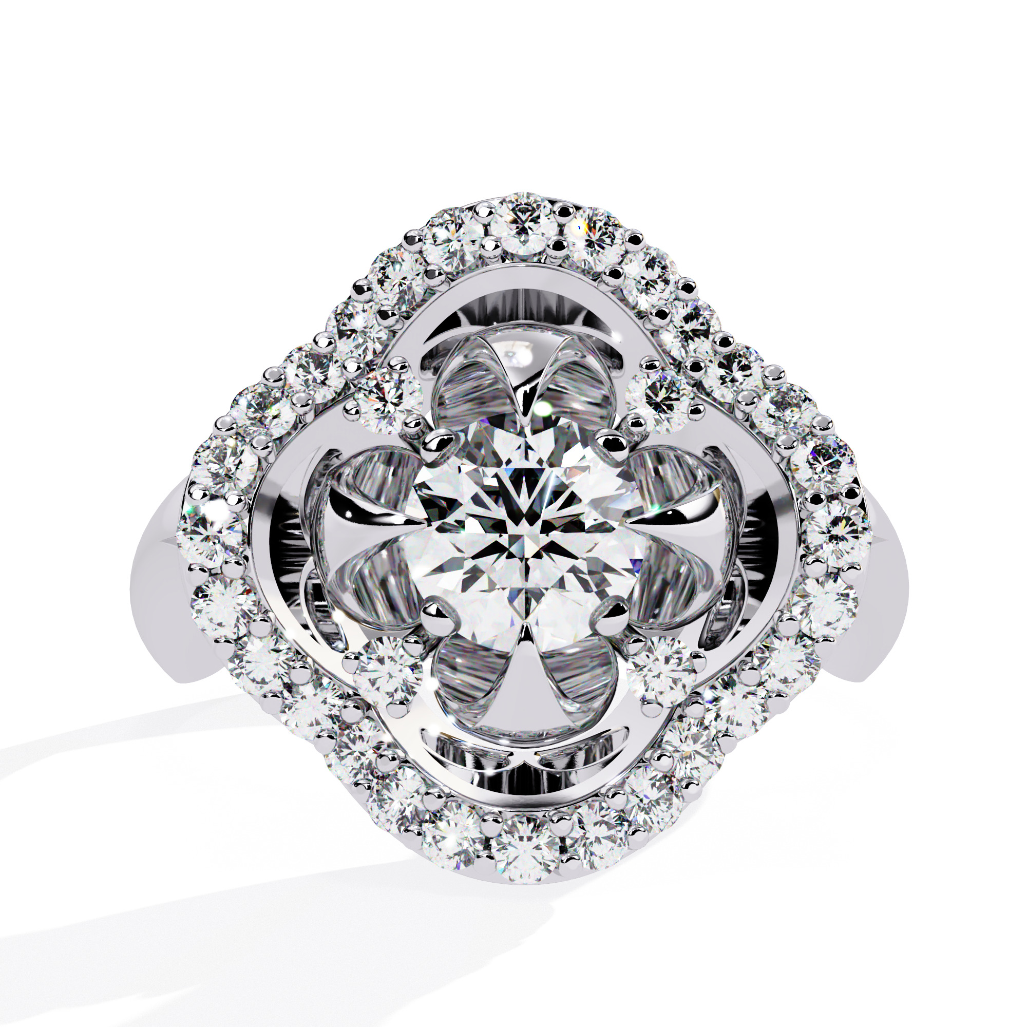 ROUND DIAMOND RING -CAD-040 3D model_3
