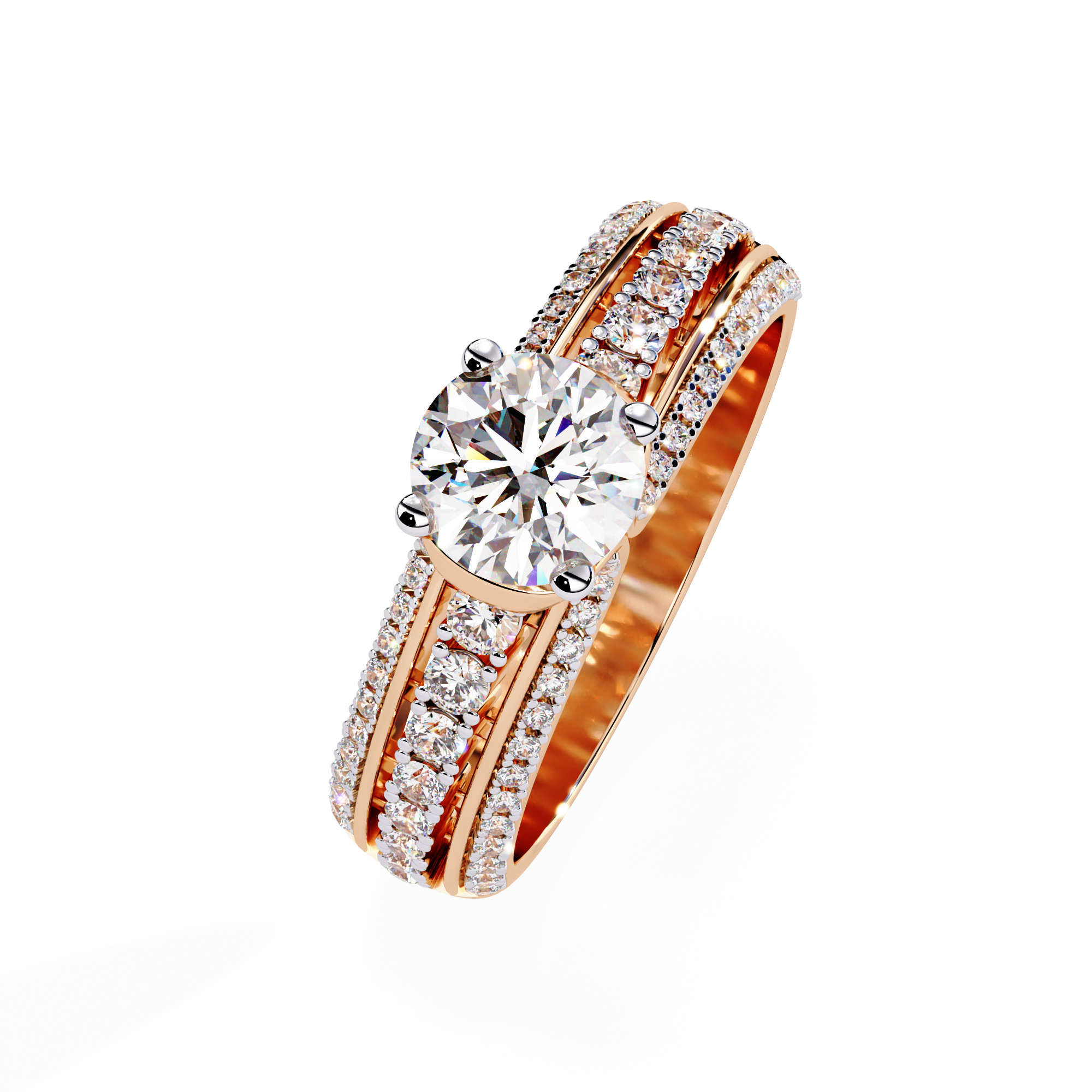 ROUND DIAMOND RING -CAD-041 3D model_2