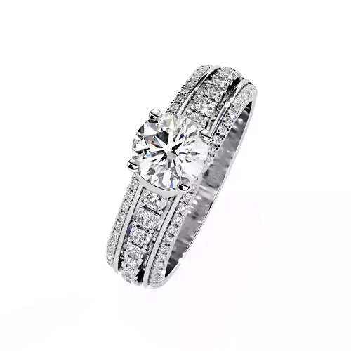 ROUND  DIAMOND RING -CAD-041 