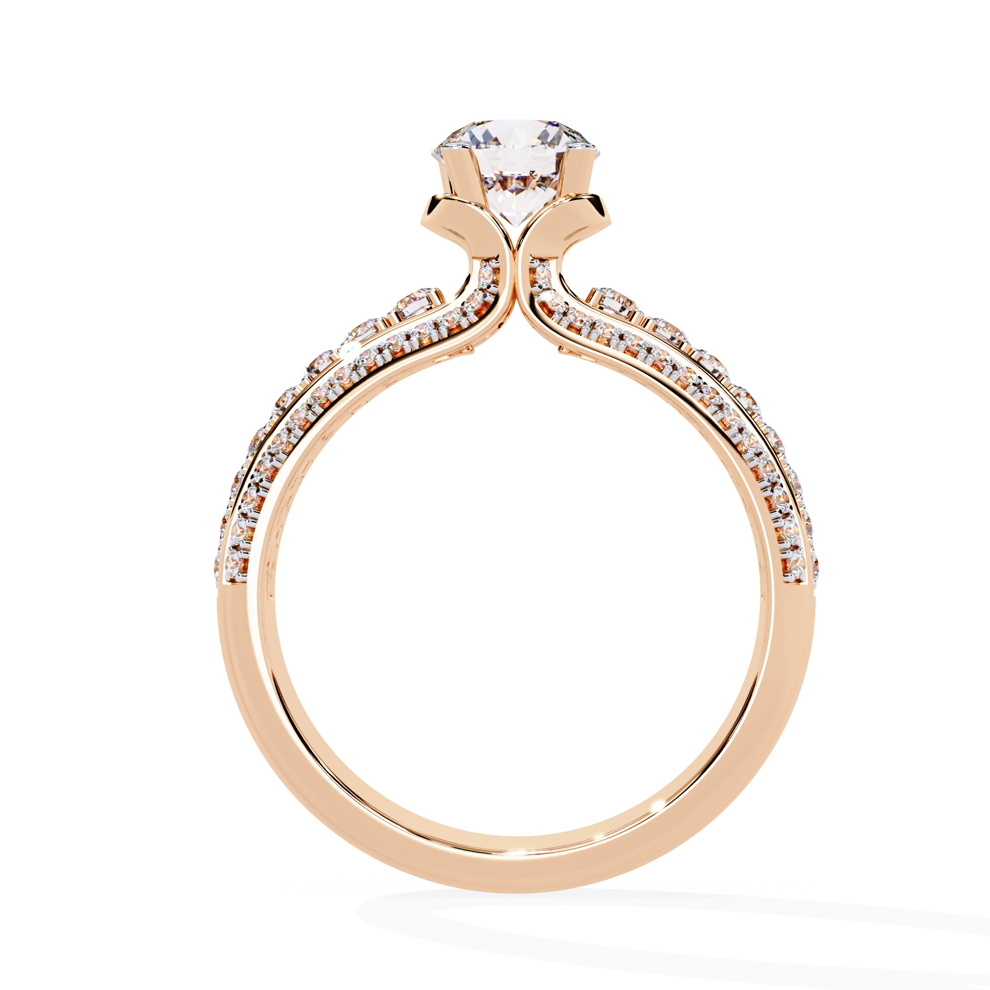 ROUND DIAMOND RING -CAD-041 3D model_8