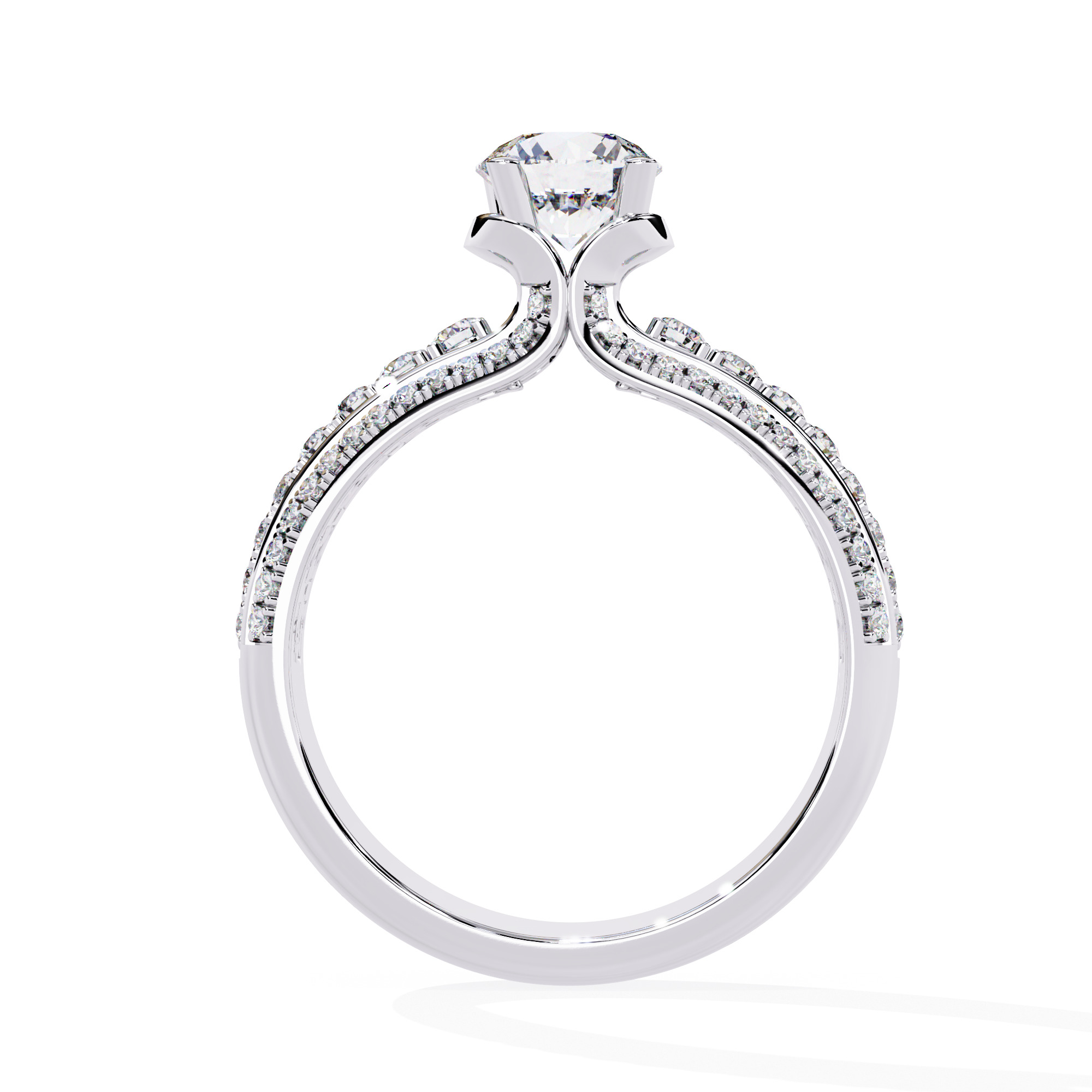 ROUND DIAMOND RING -CAD-041 3D model_6