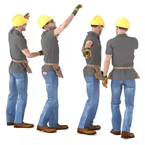 Engineer man with tools 04 poses