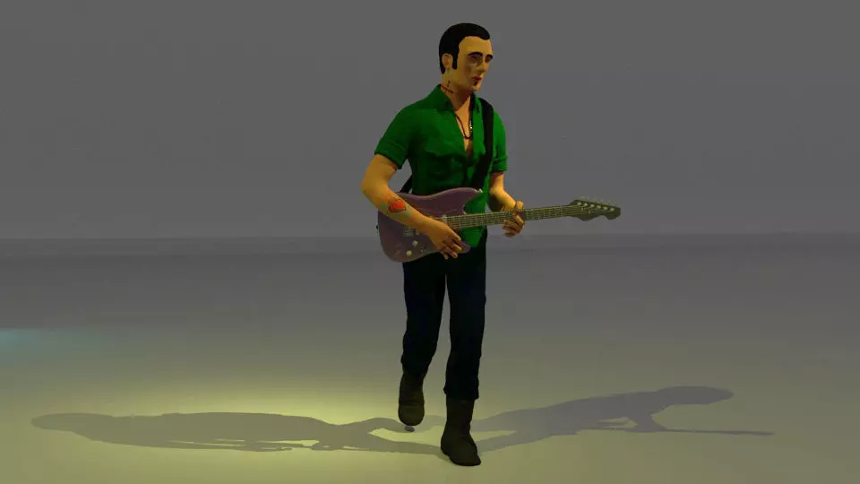 Guitar Man - Guitarrista  3D model_0