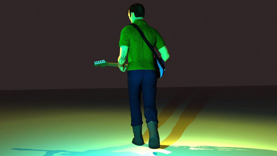 Guitar Man - Guitarrista  3D model_3