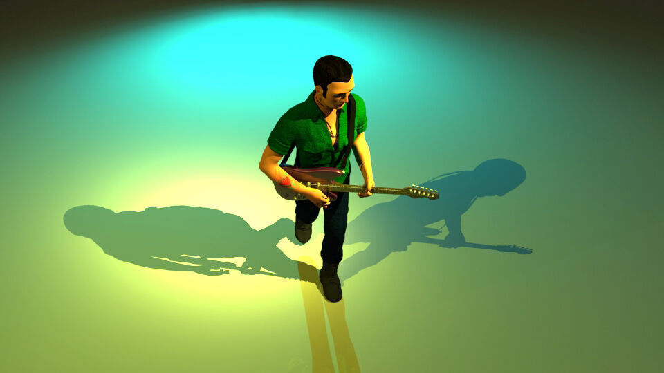 Guitar Man - Guitarrista  3D model_2