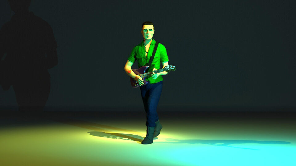 Guitar Man - Guitarrista  3D model_4