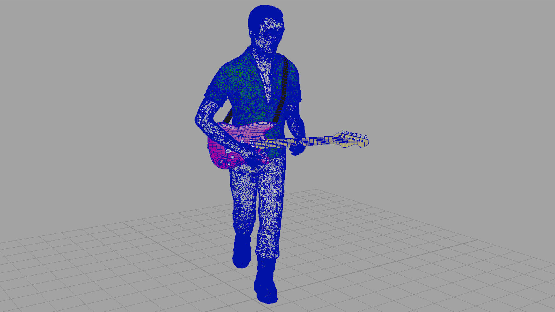 Guitar Man - Guitarrista  3D model_6