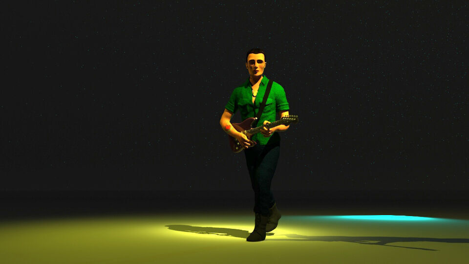 Guitar Man - Guitarrista  3D model_1
